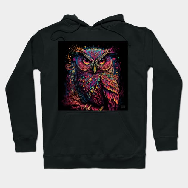 Colorful Owl Hoodie by taoistviking